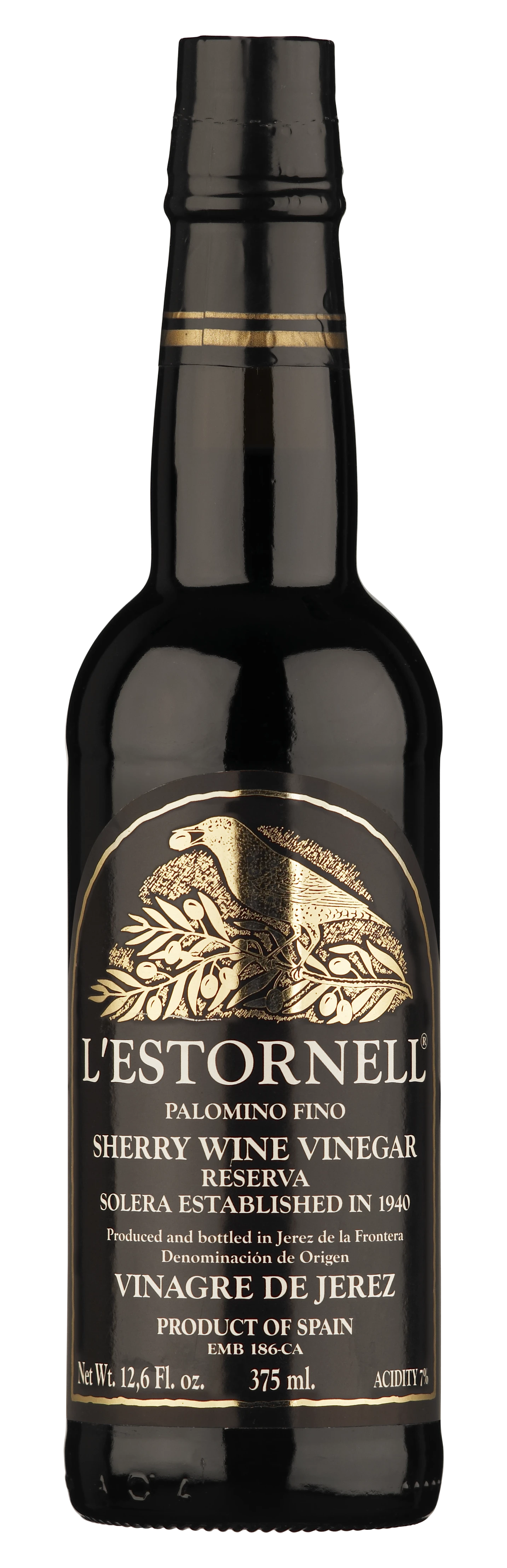Case of 12 glass bottle of 375 ml. SHERRY VINEGAR